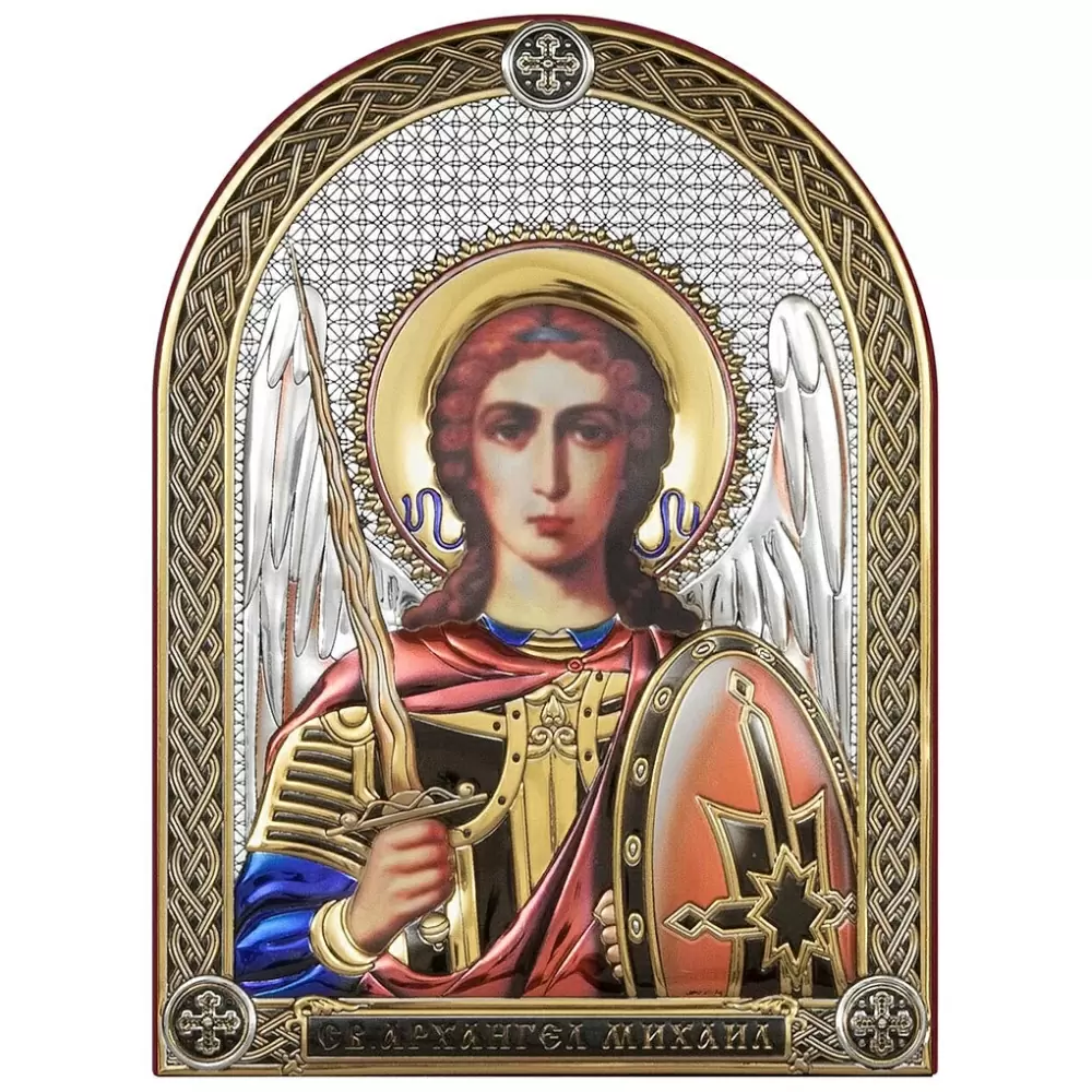 Икона 6398.2C ювелирный сплав Архангел Михаил