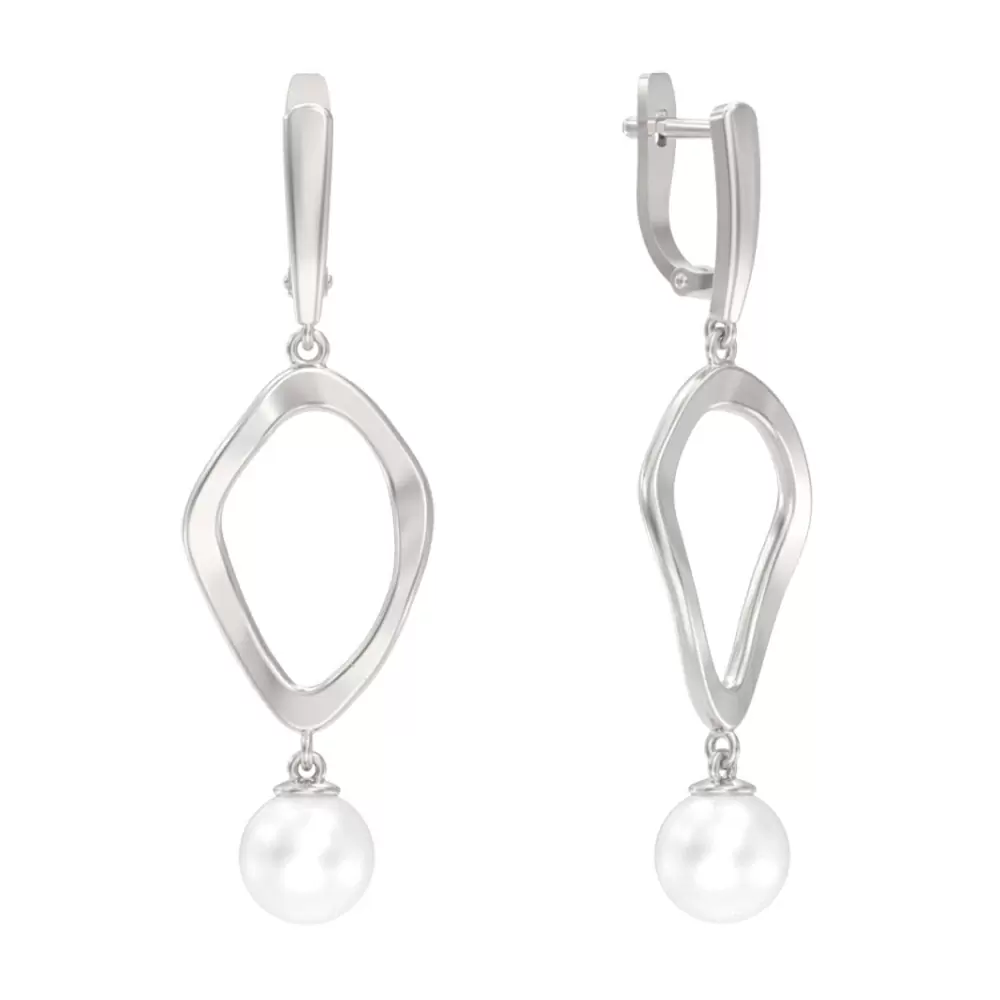 Серьги подвесные 1046252-01250-2S серебро