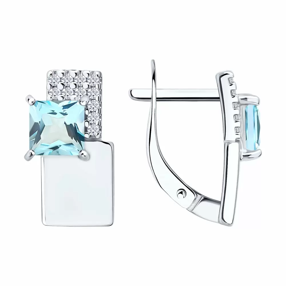 Серьги 92025421 серебро