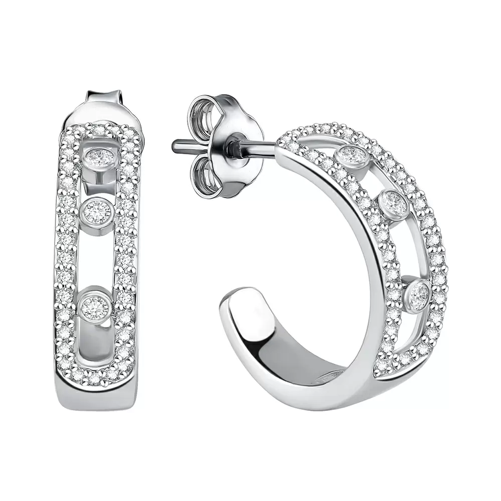 Серьги конго 12-72-0001-15411 серебро Мессика_0