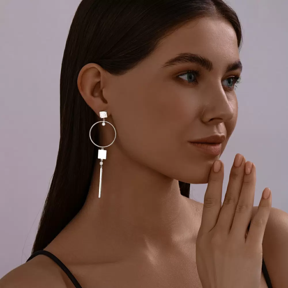 Серьги серьга одиночная 94170092 серебро_1