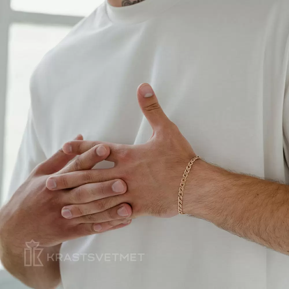 Браслет классический НБ12-076 d0.80 золото Полновесный_1