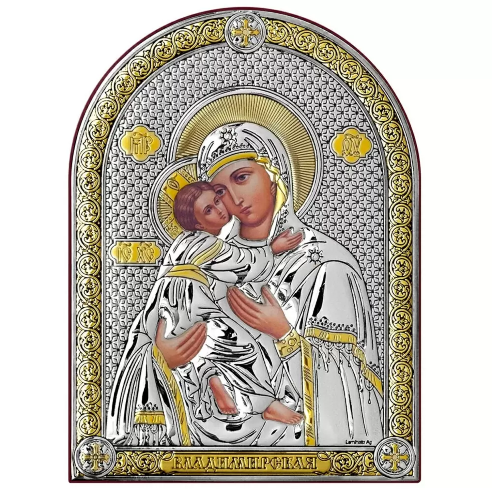 Икона 6394.2O ювелирный сплав Владимирская Божья Матерь
