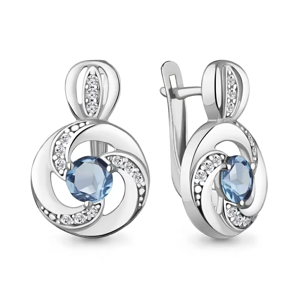 Серьги 45039305А.5 серебро