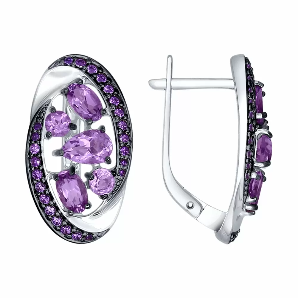 Серьги 92021498 серебро