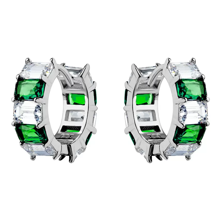 Серьги конго B20559-E-gr серебро