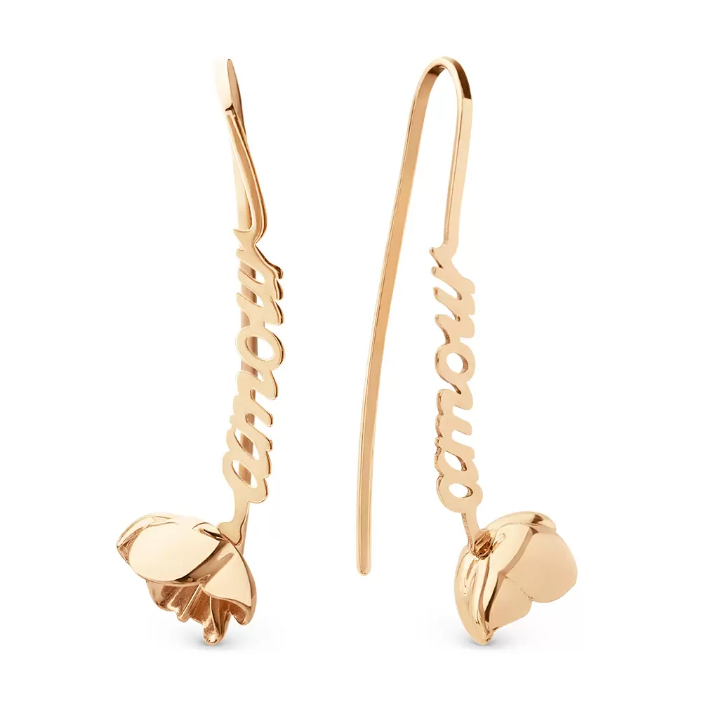 Серьги продевки 502932-1000 золото Цветок