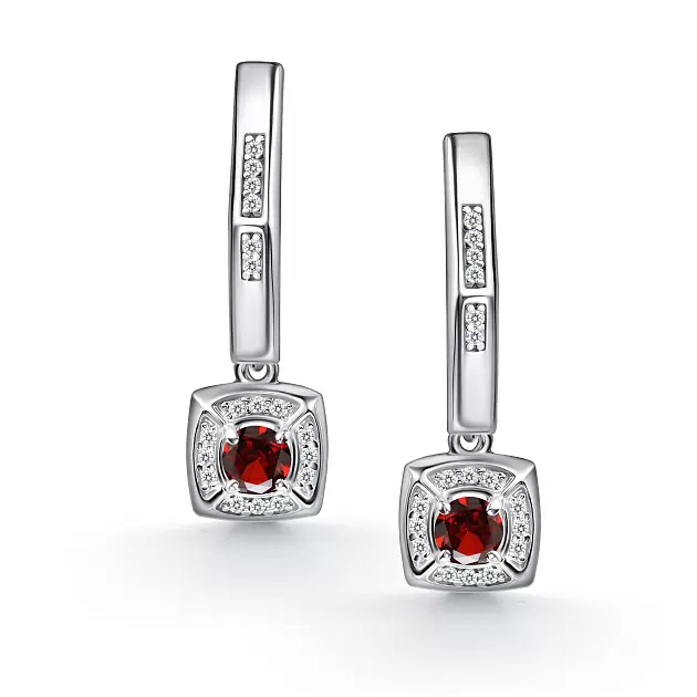 Серьги подвесные 02-4855.00ГР-00 серебро_0