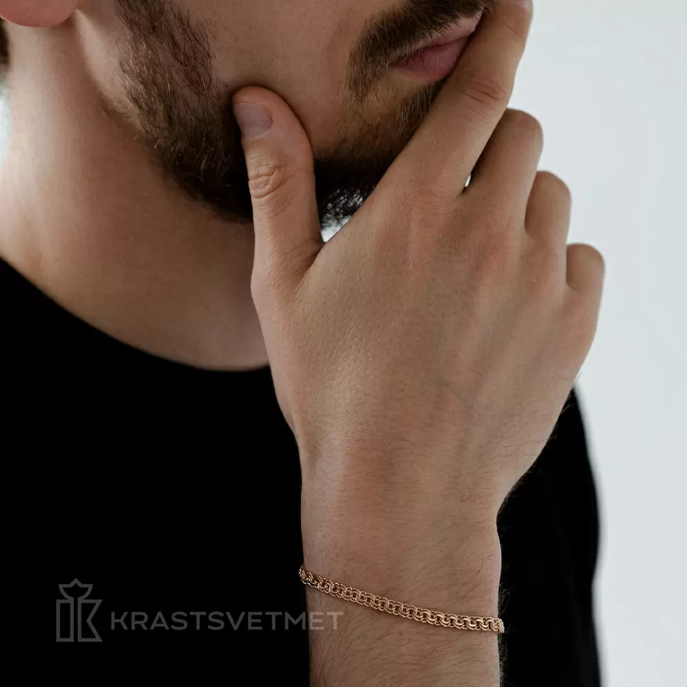 Браслет НБ12-316ПГ d0.70 золото Пустотелый_1
