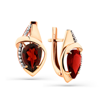 Серьги один камень 02-3-222-0301-011 золото