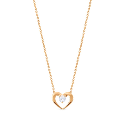 Колье Т10211623 золото Сердце