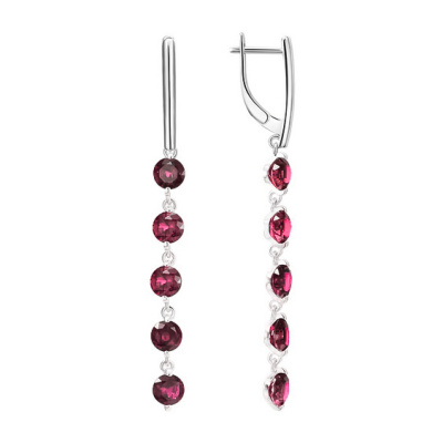 Серьги подвесные MAE55555-7 серебро