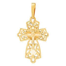Крест христианский П15499 золото